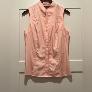 ANTONIO MELANI Pink Fitted Sleeveless Blouse